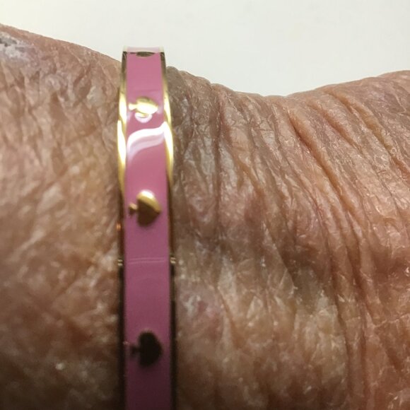 Kate Spade New Pink Enamel Hinged Cuff Bracelet - Picture 2 of 2